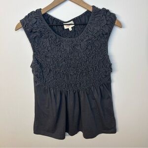 Deletta from Anthropologie Women’s Gray Pucker Sleeveless Top, Size Medium